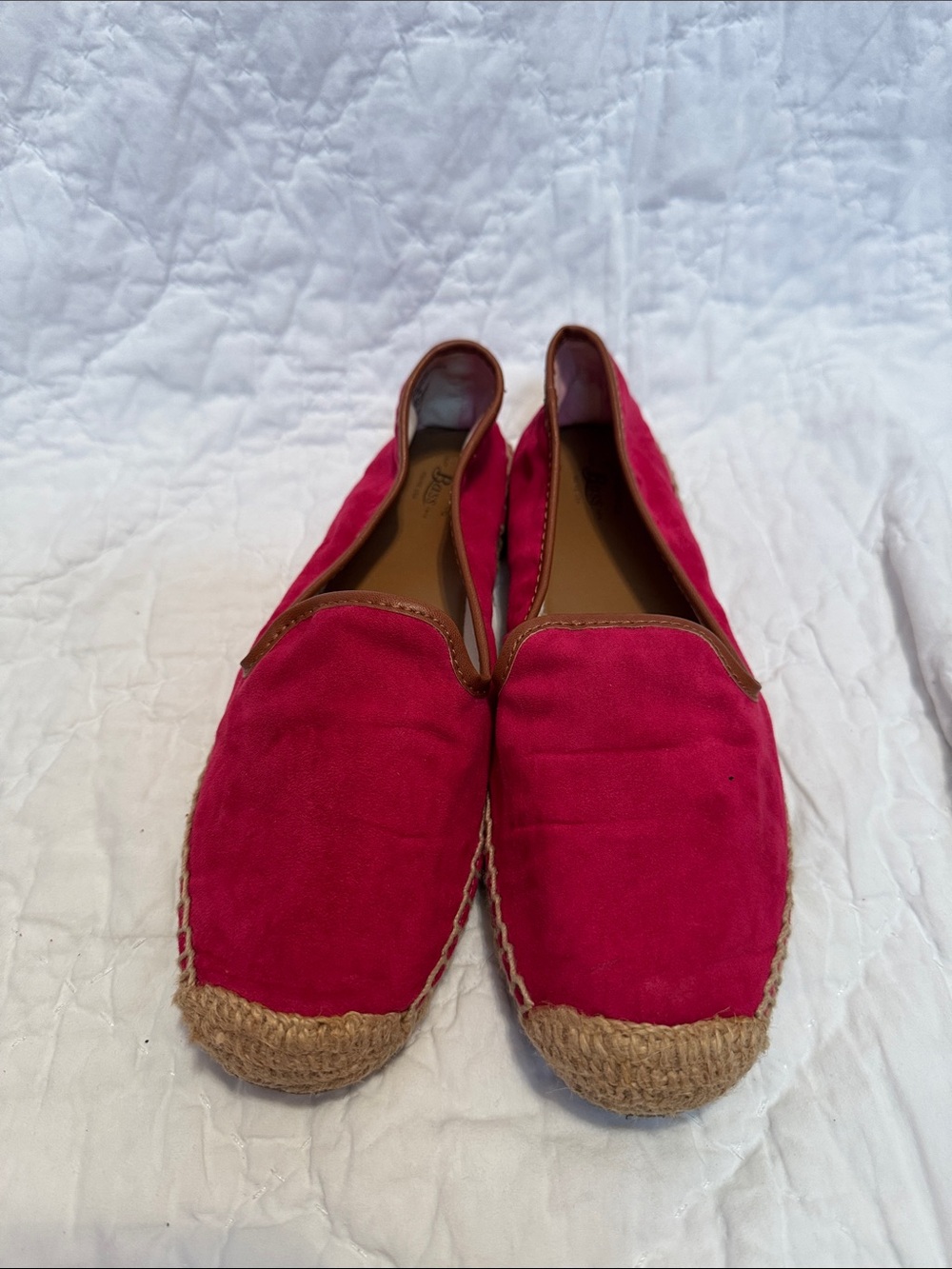 G.H. Bass & Co. Hot Pink Canvas Espadrille Slip-Ons